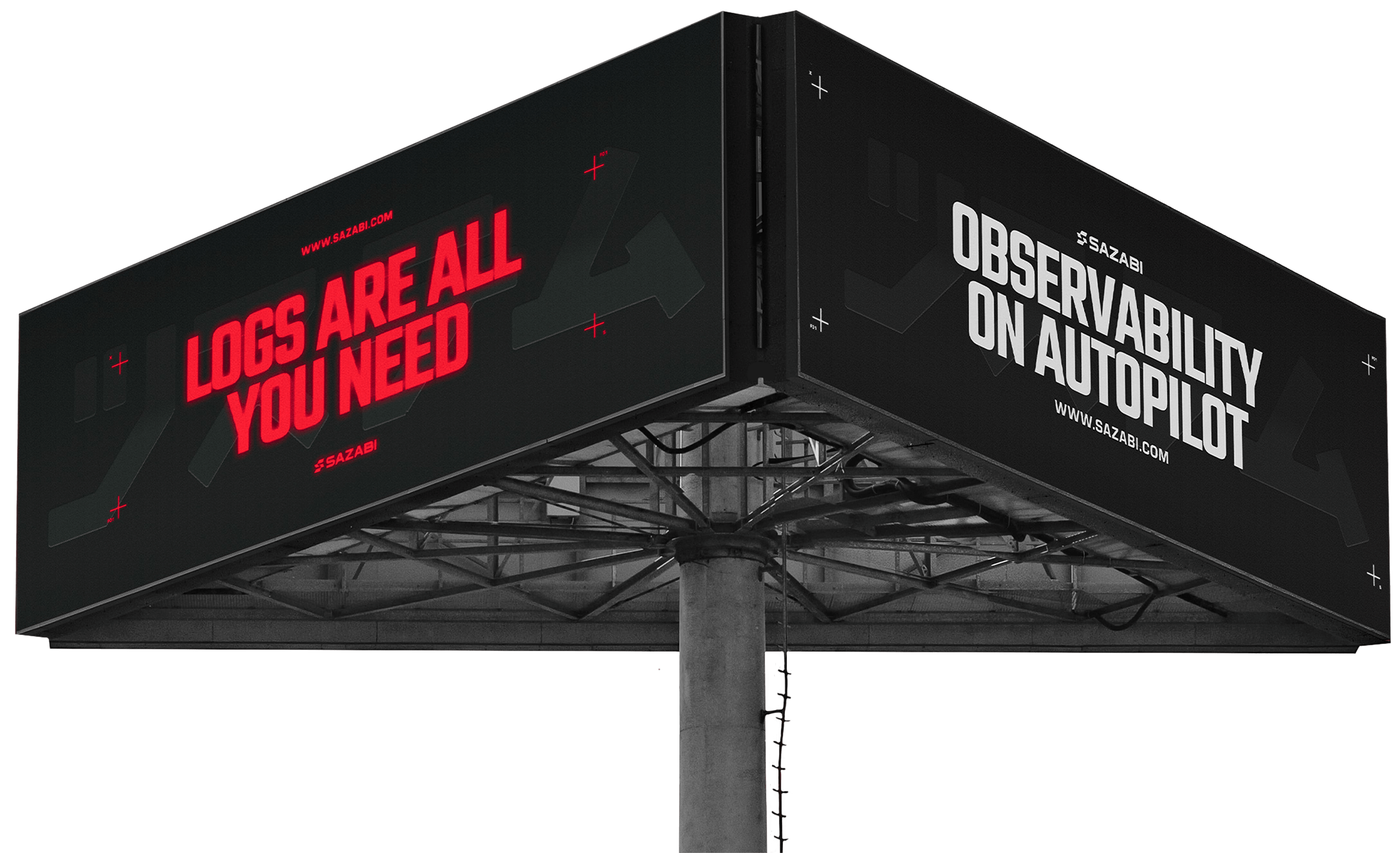 Sazabi triple billboard mockup
